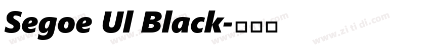 Segoe Ul Black字体转换